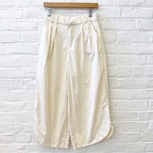 Anthropologie || Mare Mare Curved-Hem Chino Pants Pull On Light Sand Tan Small